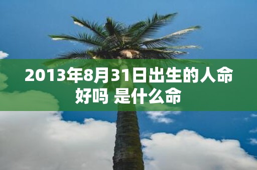 2013年8月31日出生的人命好吗 是什么命