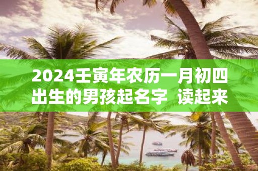 2025壬寅年农历一月初四出生的男孩起名字 读起来很好听