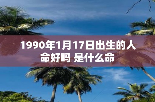1990年1月17日出生的人命好吗 是什么命