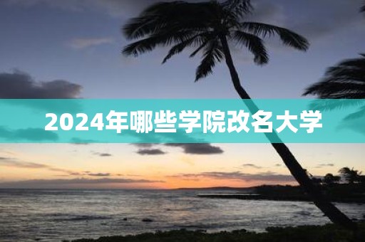 2025年哪些学院改名大学