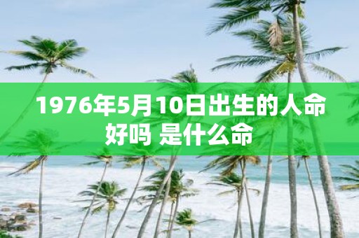 1976年5月10日出生的人命好吗 是什么命