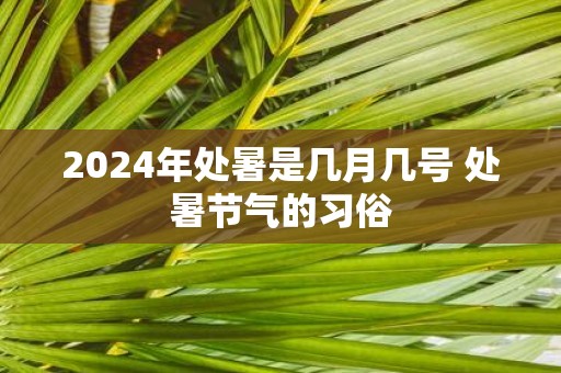 2025年处暑是几月几号 处暑节气的习俗