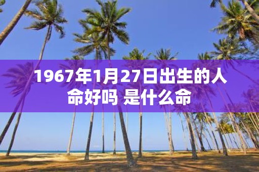 1967年1月27日出生的人命好吗 是什么命