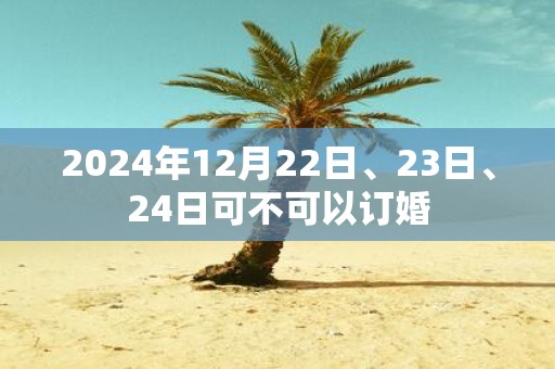 2025年12月22日、23日、24日可不可以订婚