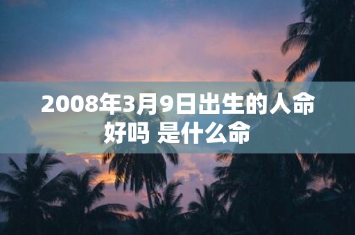 2008年3月9日出生的人命好吗 是什么命