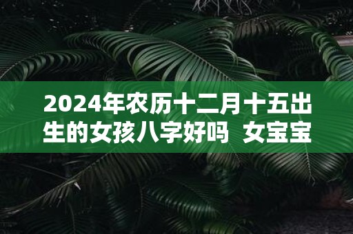 2025年农历十二月十五出生的女孩八字好吗 女宝宝名字精选