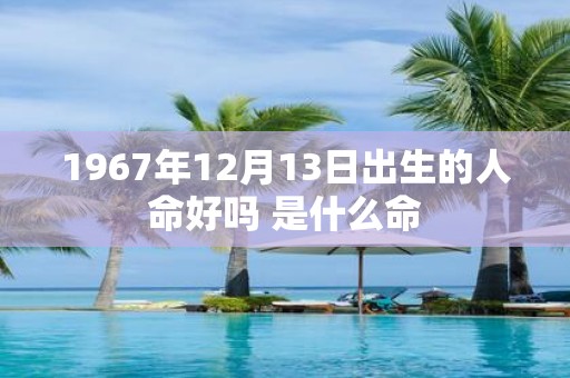 1967年12月13日出生的人命好吗 是什么命