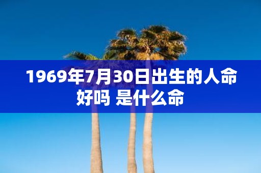 1969年7月30日出生的人命好吗 是什么命