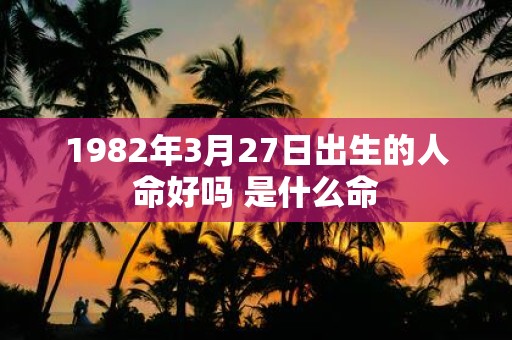1982年3月27日出生的人命好吗 是什么命
