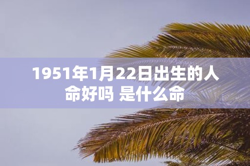 1951年1月22日出生的人命好吗 是什么命
