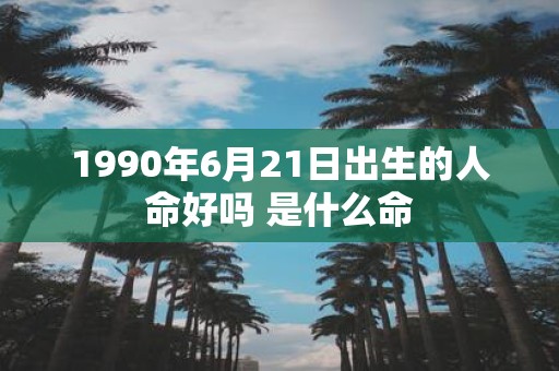 1990年6月21日出生的人命好吗 是什么命
