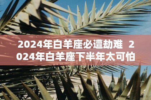 2025年白羊座必遭劫难 2025年白羊座下半年太可怕了