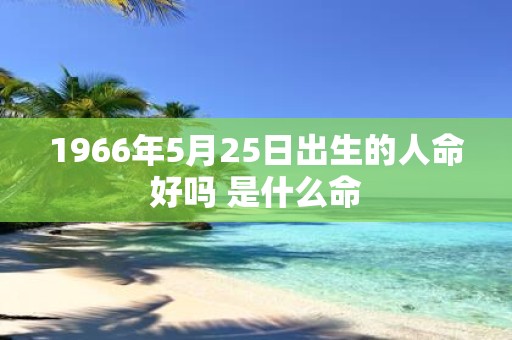 1966年5月25日出生的人命好吗 是什么命