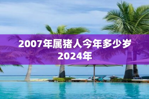 2007年属猪人今年多少岁2025年