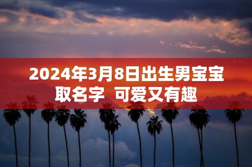 2025年3月8日出生男宝宝取名字 可爱又有趣