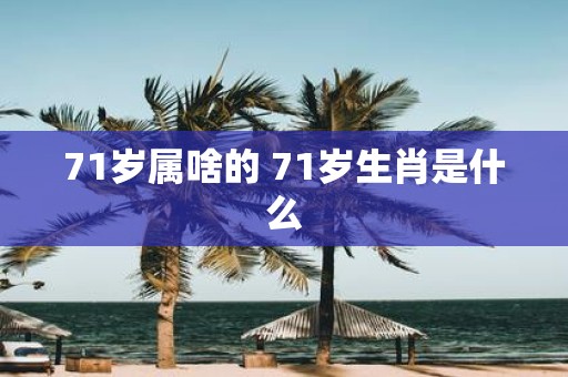 71岁属啥的 71岁生肖是什么