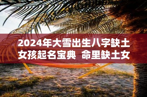 2025年大雪出生八字缺土女孩起名宝典 命里缺土女孩名字免费