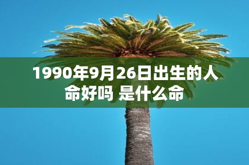 1990年9月26日出生的人命好吗 是什么命