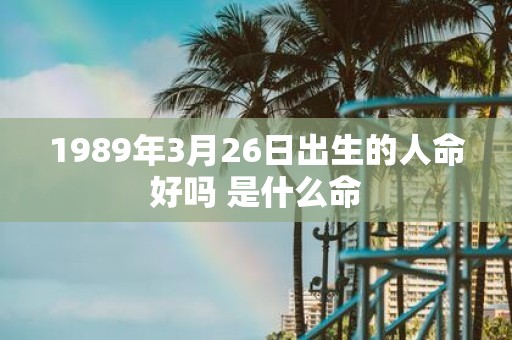 1989年3月26日出生的人命好吗 是什么命