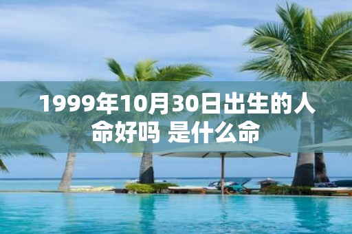 1999年10月30日出生的人命好吗 是什么命