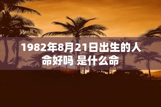 1982年8月21日出生的人命好吗 是什么命