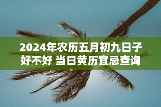 2025年农历五月初九日子好不好 当日黄历宜忌查询
