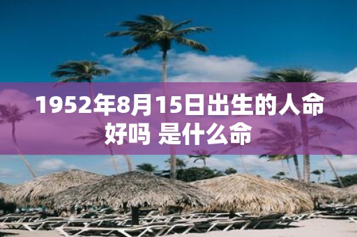 1952年8月15日出生的人命好吗 是什么命