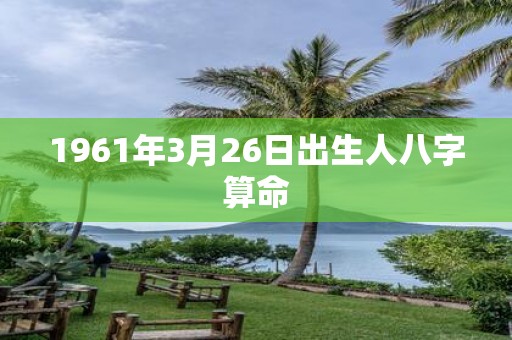 1961年3月26日出生人八字算命