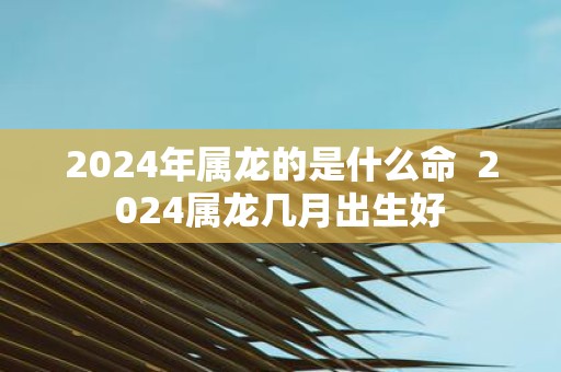2025年属龙的是什么命 2025属龙几月出生好
