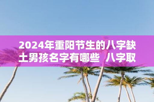 2025年重阳节生的八字缺土男孩名字有哪些 八字取名