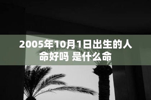 2005年10月1日出生的人命好吗 是什么命