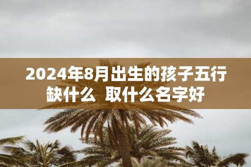 2025年8月出生的孩子五行缺什么 取什么名字好