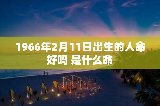 1966年2月11日出生的人命好吗 是什么命