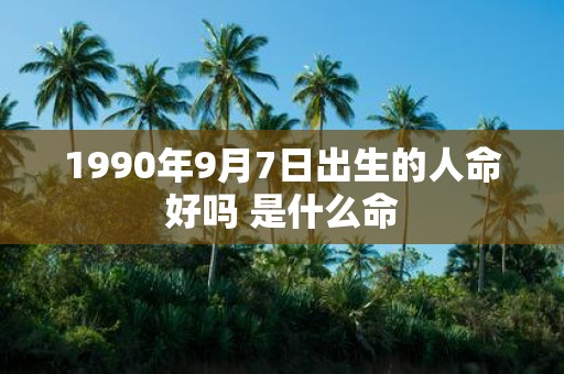 1990年9月7日出生的人命好吗 是什么命