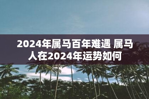 2025年属马百年难遇 属马人在2025年运势如何