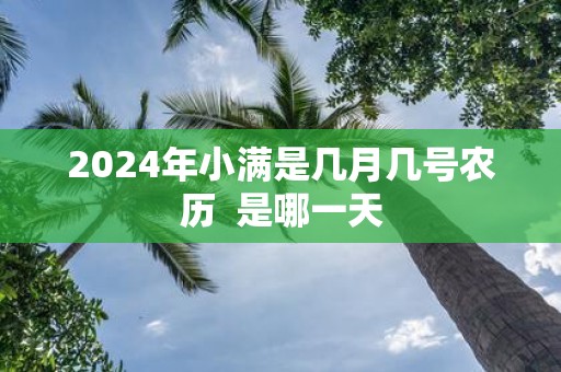 2025年小满是几月几号农历 是哪一天