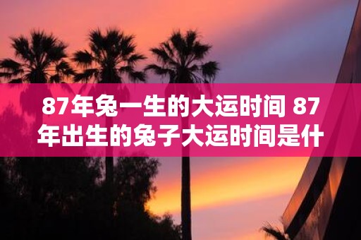 87年兔一生的大运时间 87年出生的兔子大运时间是什么