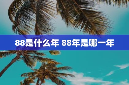 88是什么年 88年是哪一年