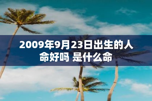 2009年9月23日出生的人命好吗 是什么命