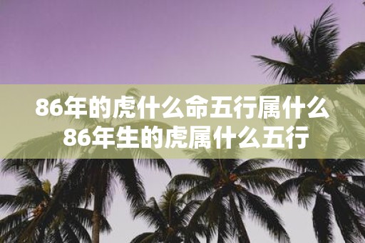 86年的虎什么命五行属什么 86年生的虎属什么五行