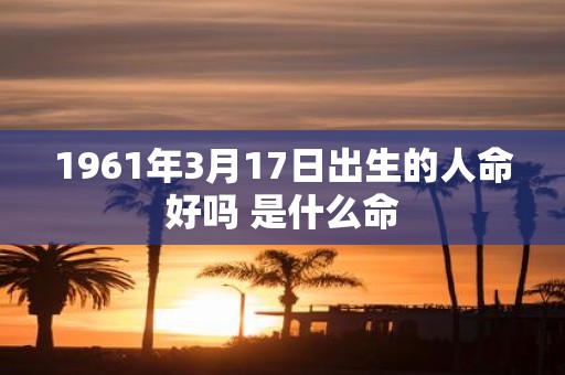 1961年3月17日出生的人命好吗 是什么命