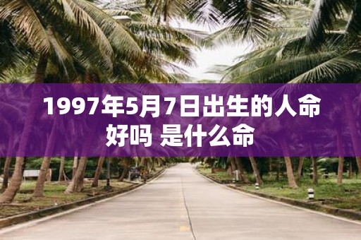 1997年5月7日出生的人命好吗 是什么命