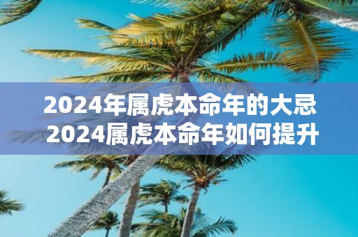 2025年属虎本命年的大忌 2025属虎本命年如何提升财运