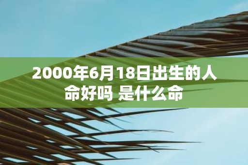 2000年6月18日出生的人命好吗 是什么命