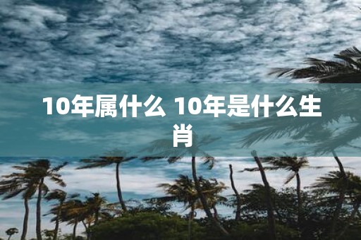 10年属什么 10年是什么生肖