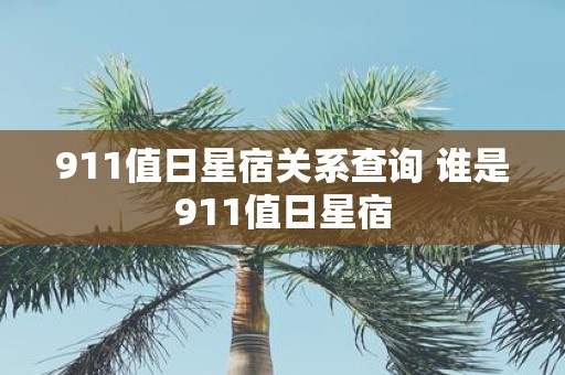 911值日星宿关系查询 谁是911值日星宿