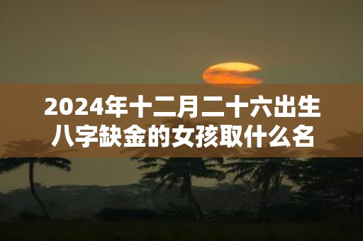 2025年十二月二十六出生八字缺金的女孩取什么名