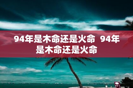 94年是木命还是火命 94年是木命还是火命