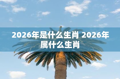 2026年是什么生肖 2026年属什么生肖
