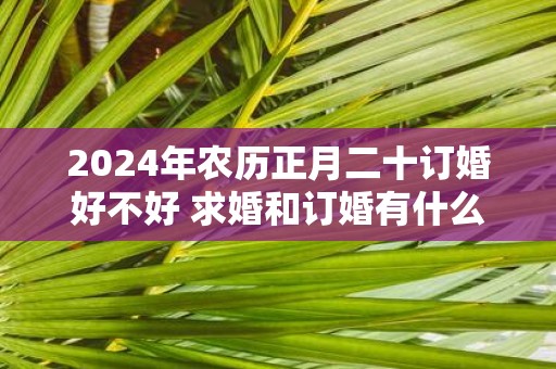 2025年农历正月二十订婚好不好 求婚和订婚有什么区别